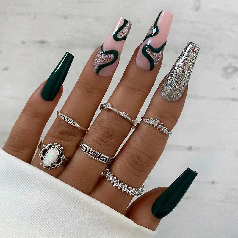 Holographic Press-On Nails 10 Pieces