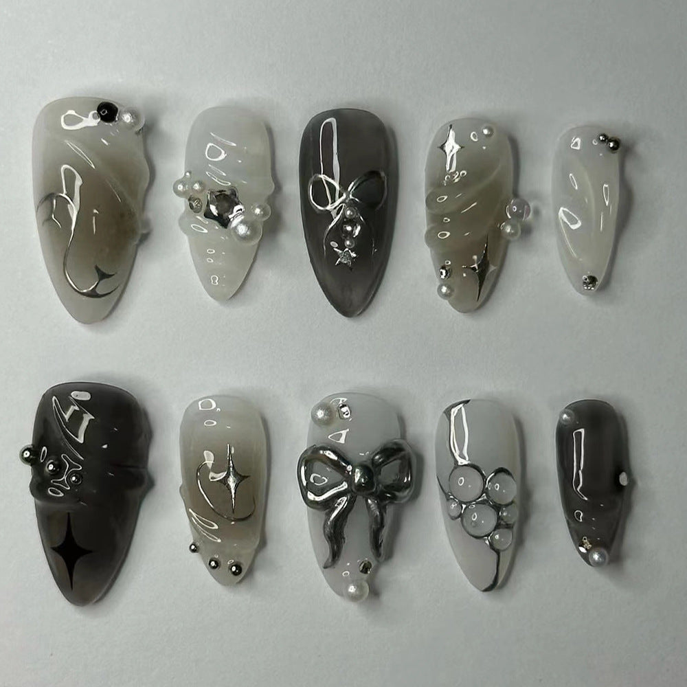 Geometric Press-On Nails 10 Pieces