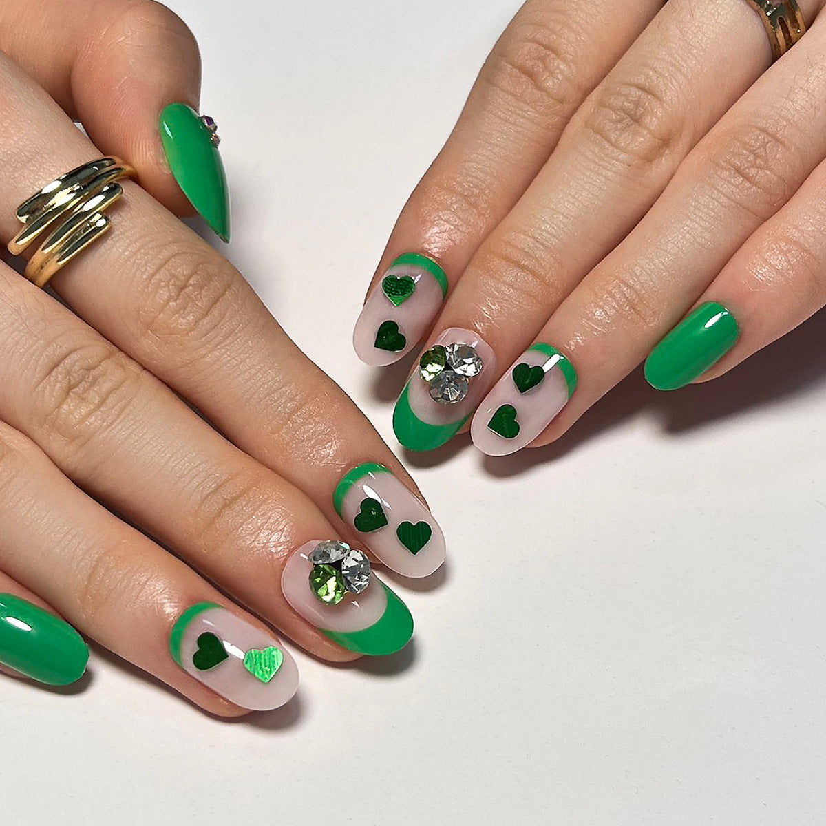 Handcrafted Floral Nail Set 10 Pieces
