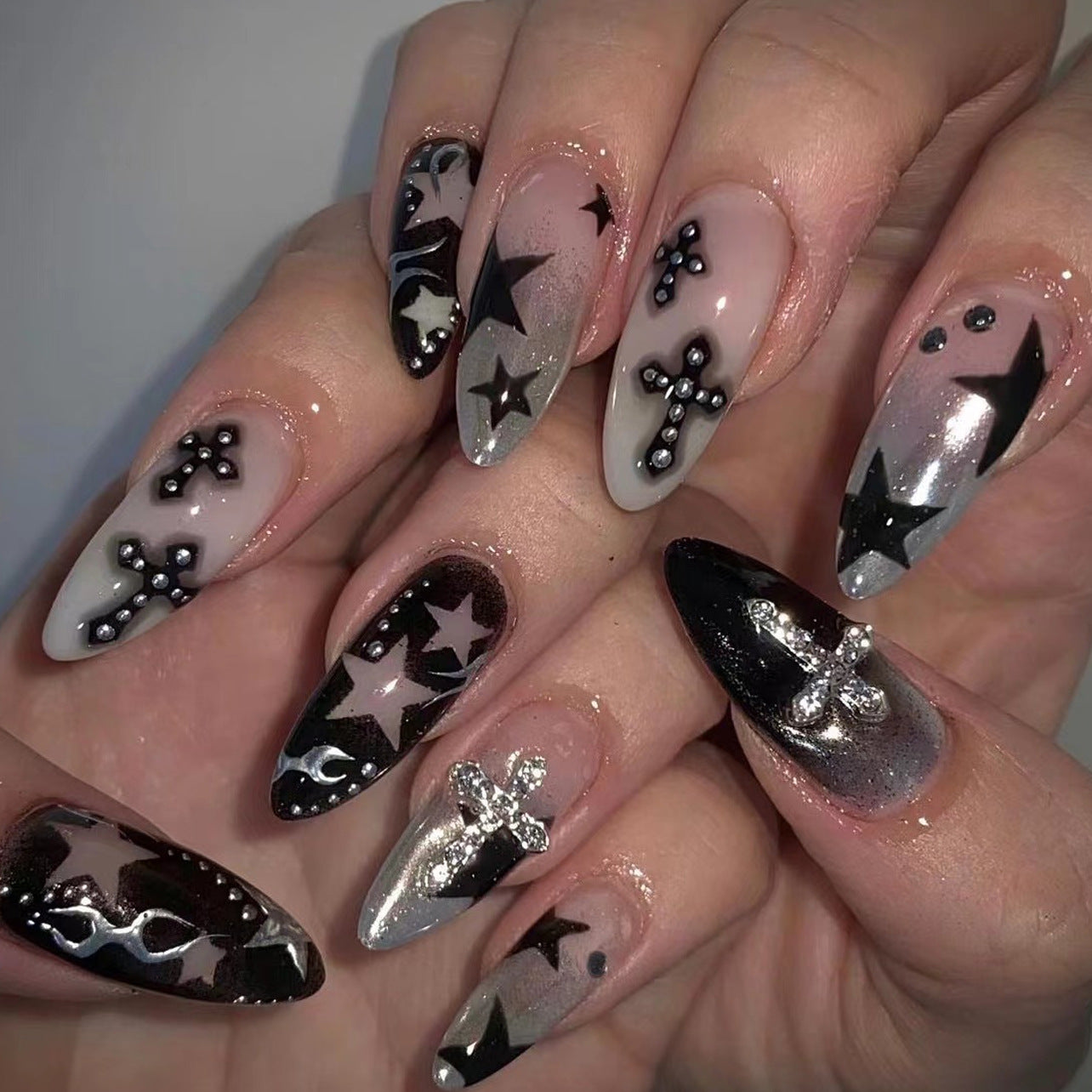 Bridal Fake Nails Set 10 Pieces