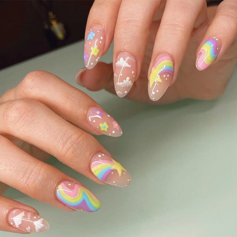 Stunning Marble Nail Set 10 Pieces