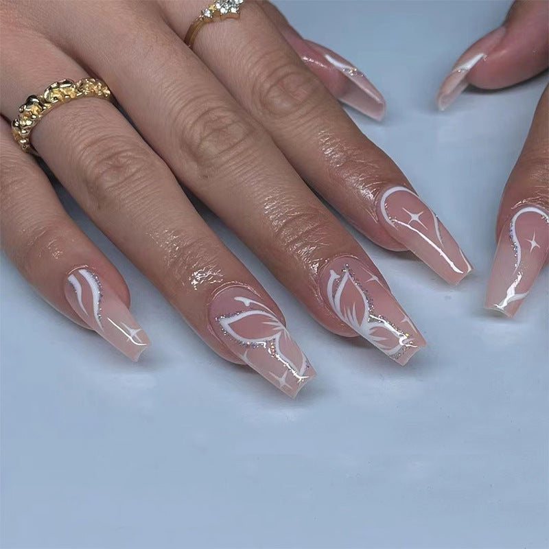 Handcrafted Floral Nail Set 10 Pieces