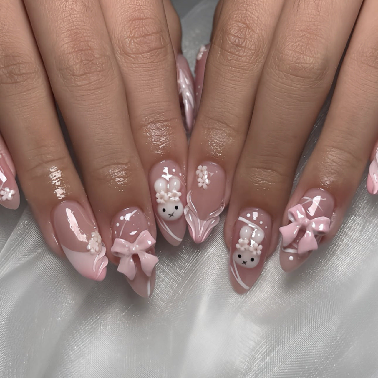 Spring Press-On Nails 10 Pieces