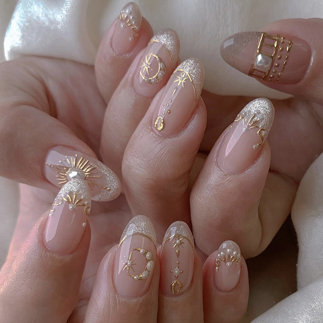 Handcrafted Holographic Nail Set 10 Pieces