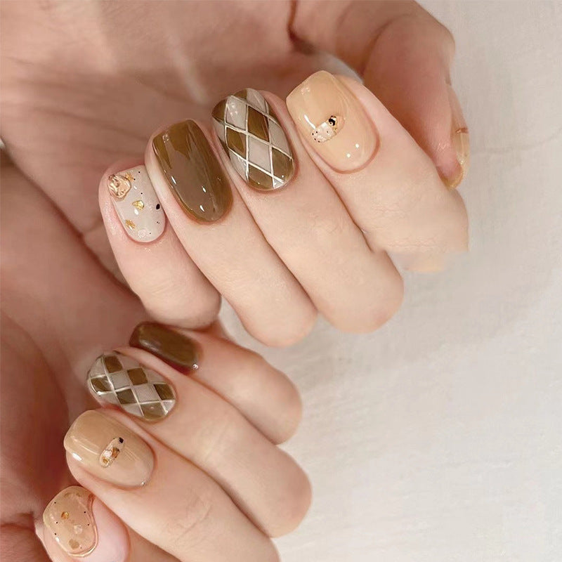 Glossy Fake Nails Set 10 Pieces