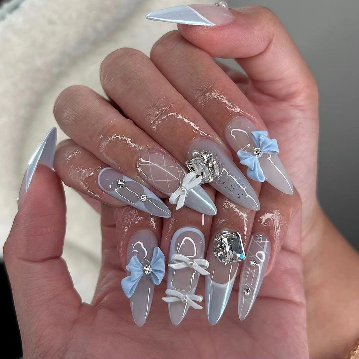 Handcrafted Geometric Nail Set 10 Pieces