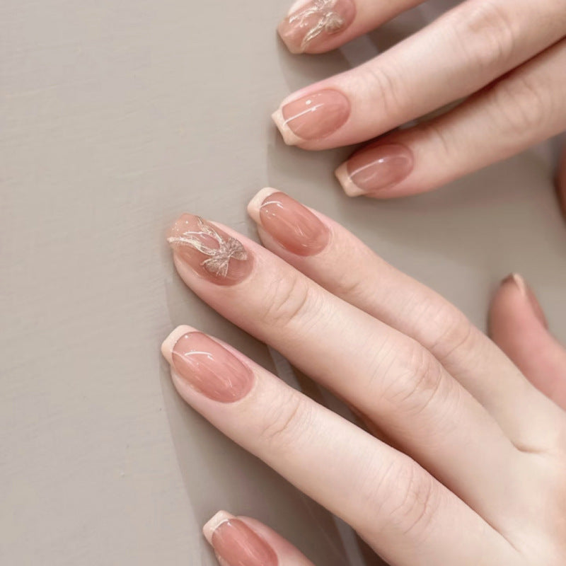 French Press-On Nails 10 Pieces