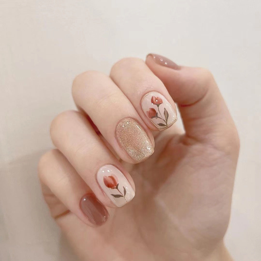 Handcrafted Nude Nail Set 10 Pieces