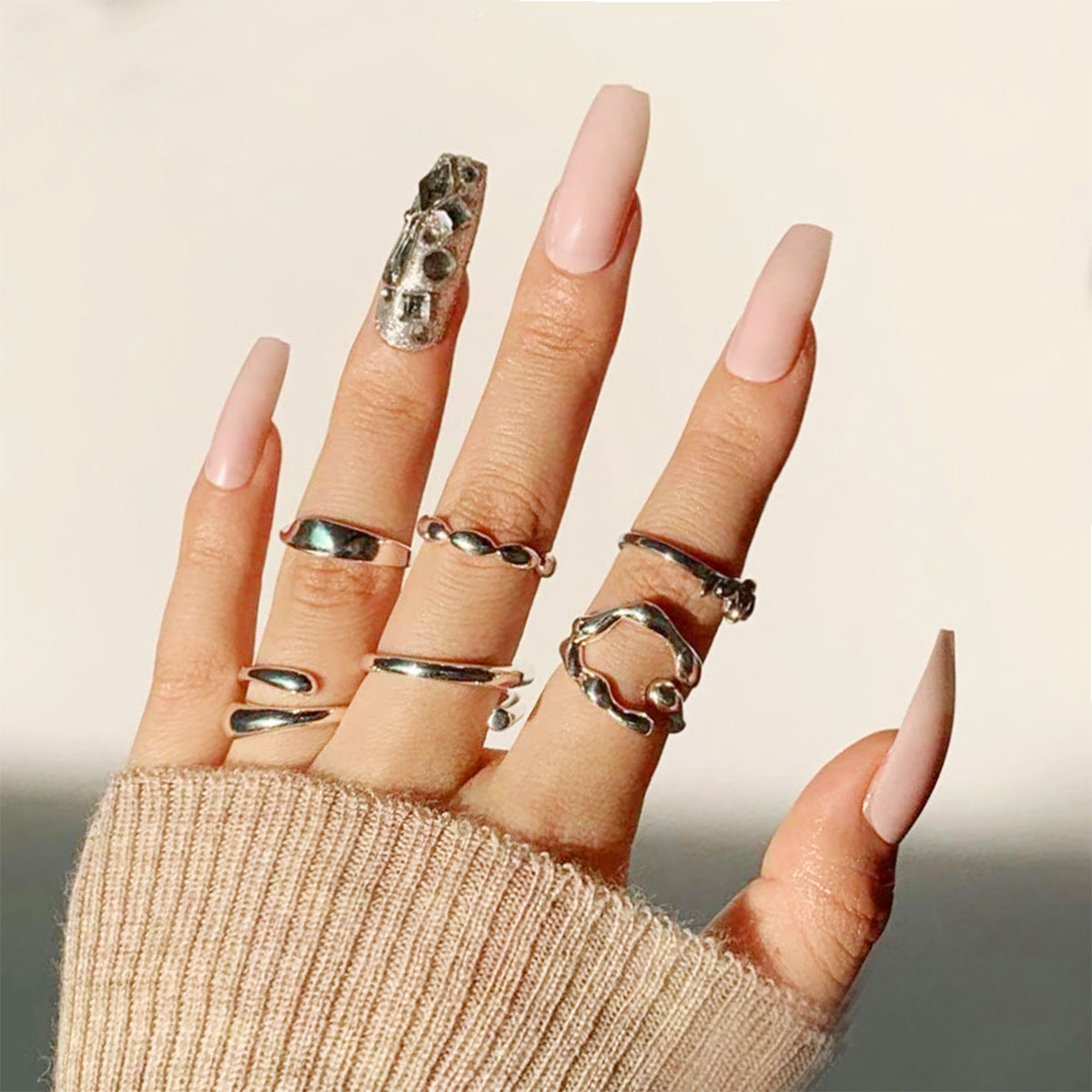 Glossy Nail Set 10 Pieces