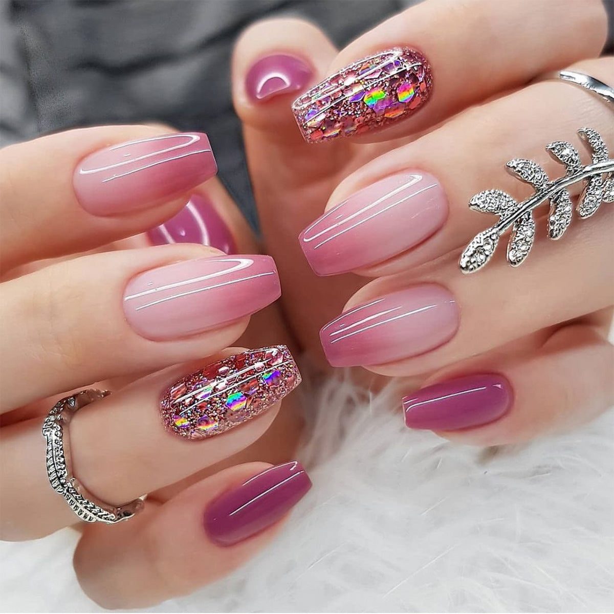 Ombre Nail Set 10 Pieces