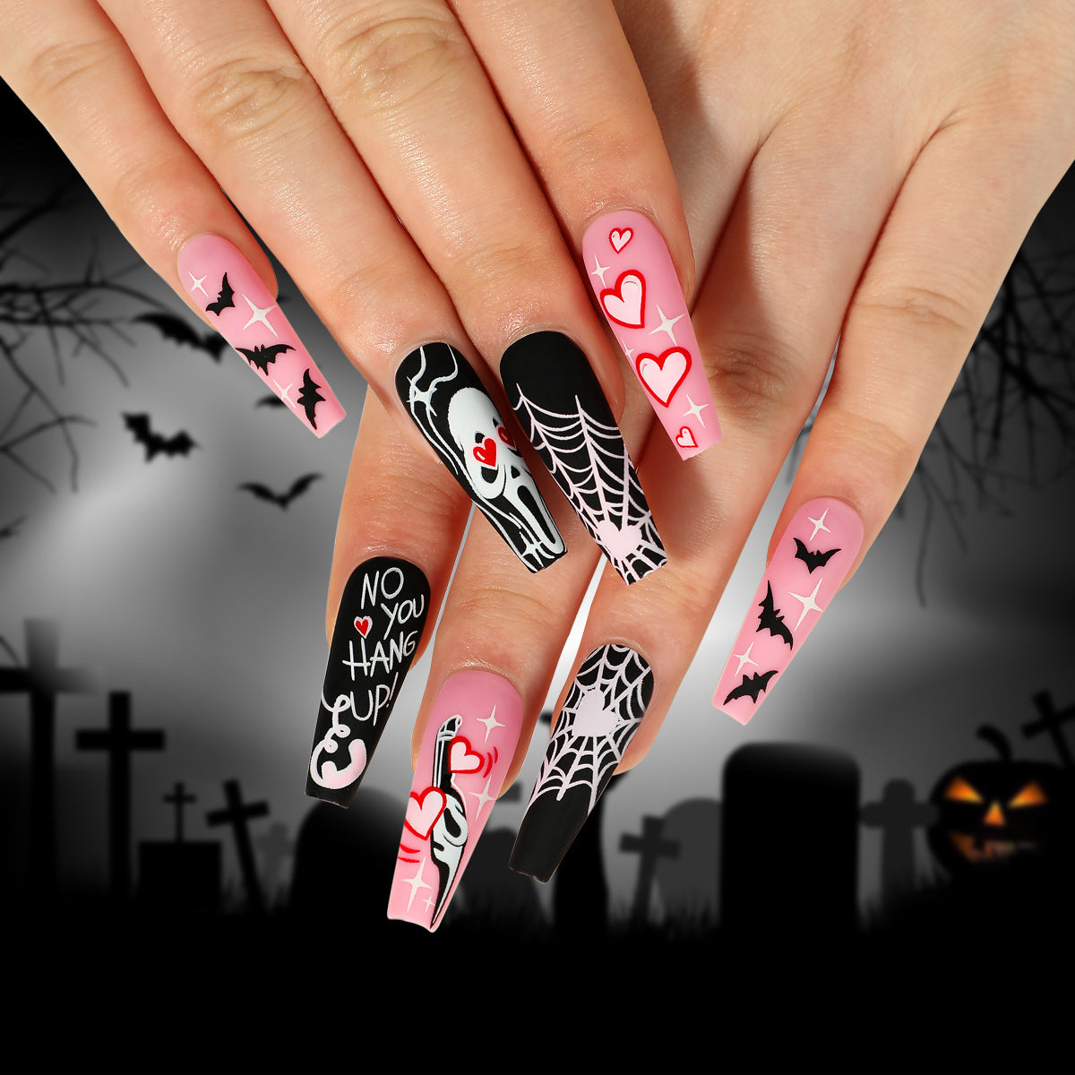 Spring Fake Nails Set 10 Pieces