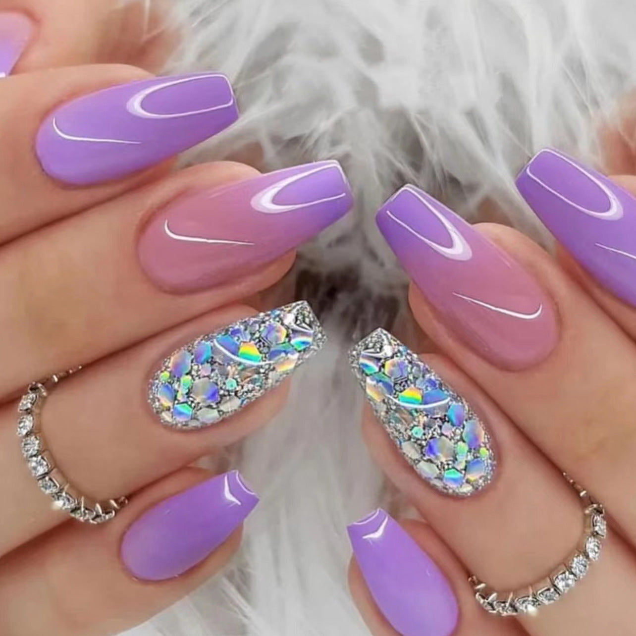 Winter Designer Nail Set 10 Pieces