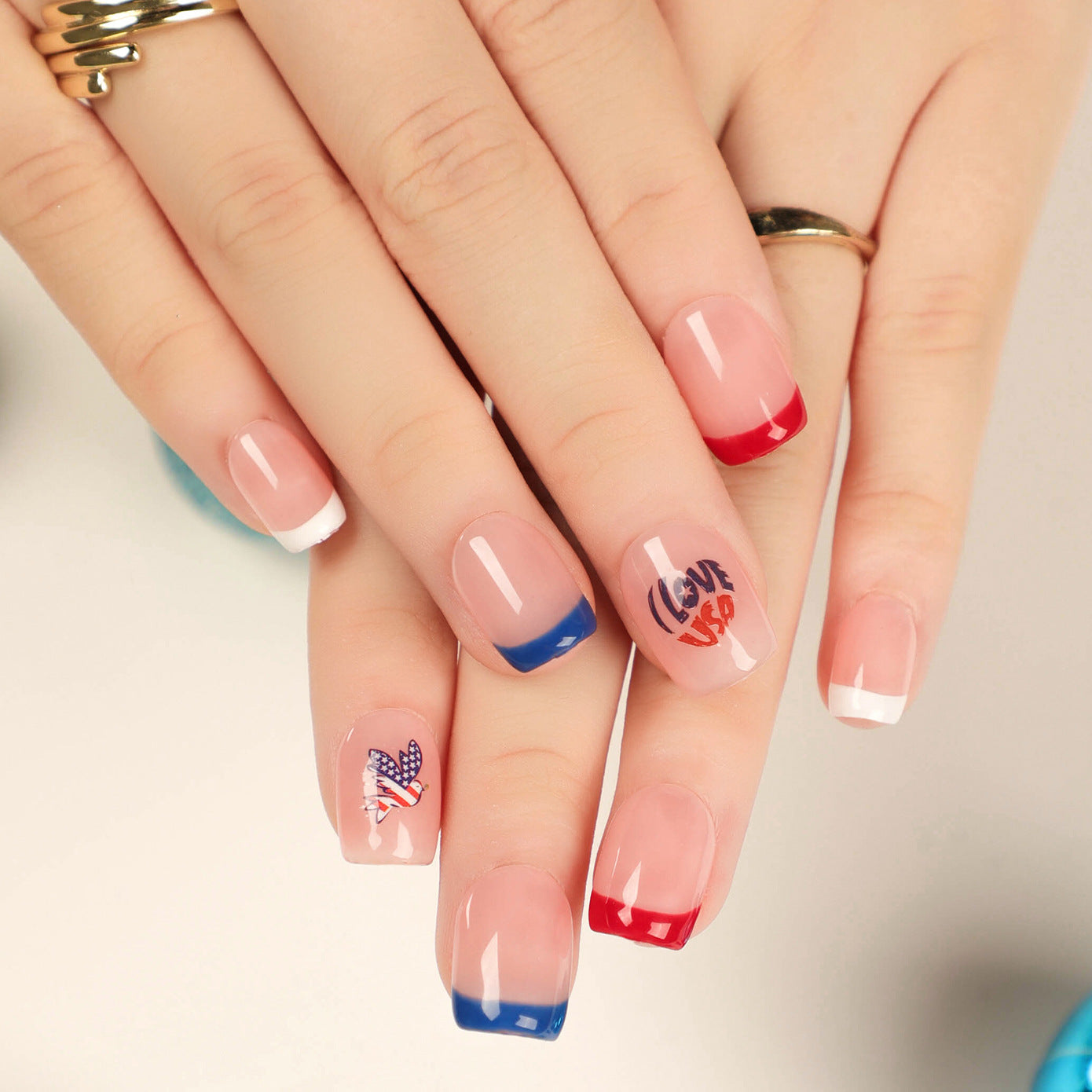 Holiday Fake Nails Set 10 Pieces