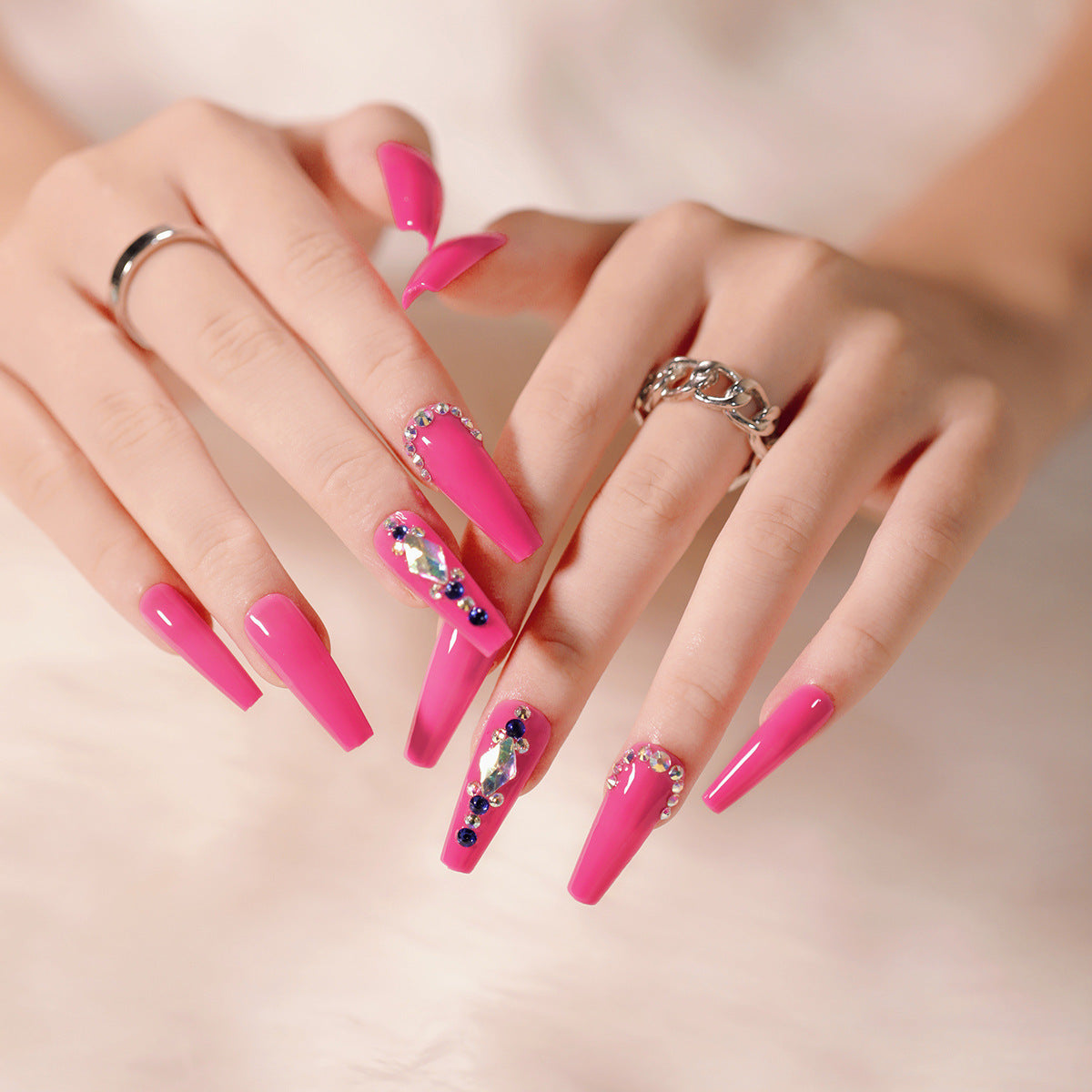 Glossy Press-On Nails 10 Pieces