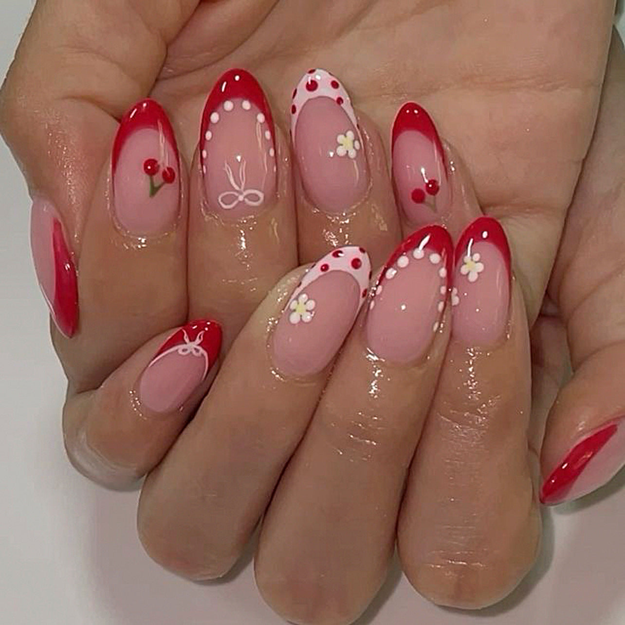 Vintage Fake Nails Set 10 Pieces