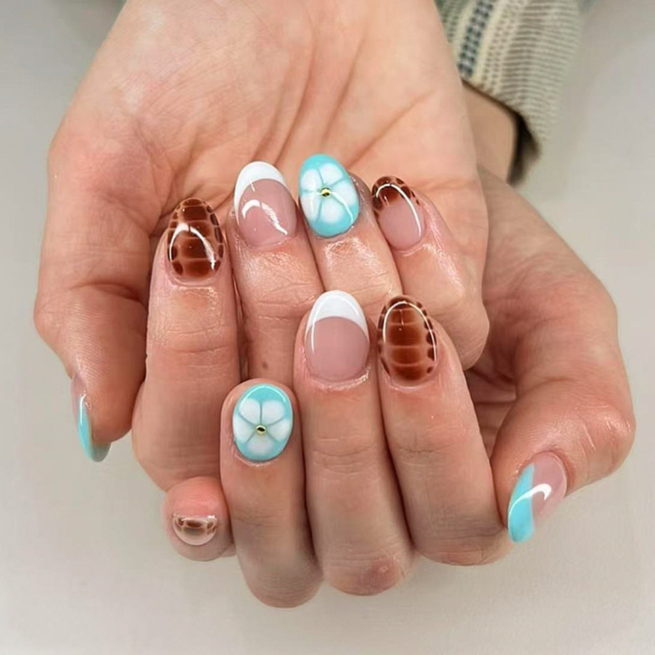 Handcrafted Bridal Nail Set 10 Pieces