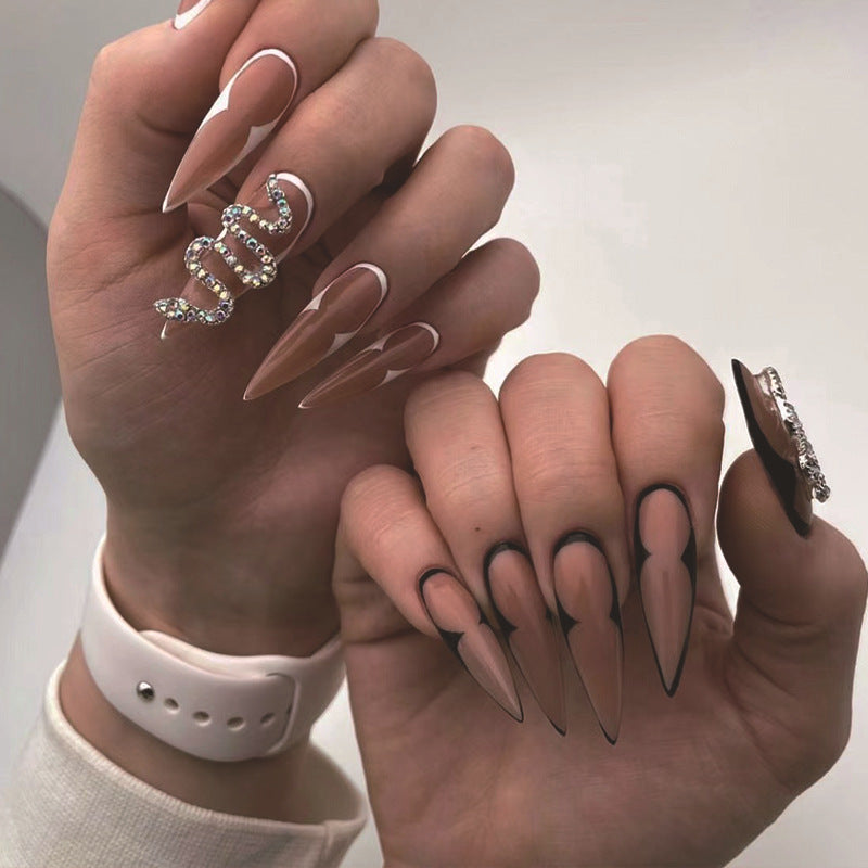 French Designer Nail Set 10 Pieces