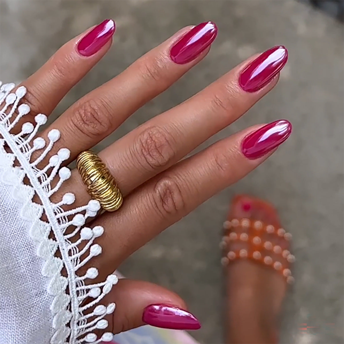 Glossy Fake Nails Set 10 Pieces