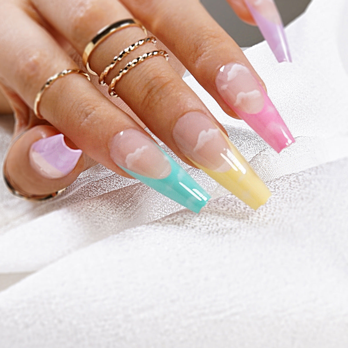 Artistic Fake Nails Set 10 Pieces