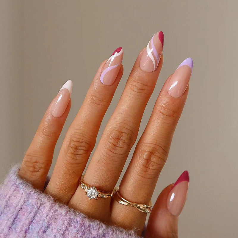 Geometric Press-On Nails 10 Pieces