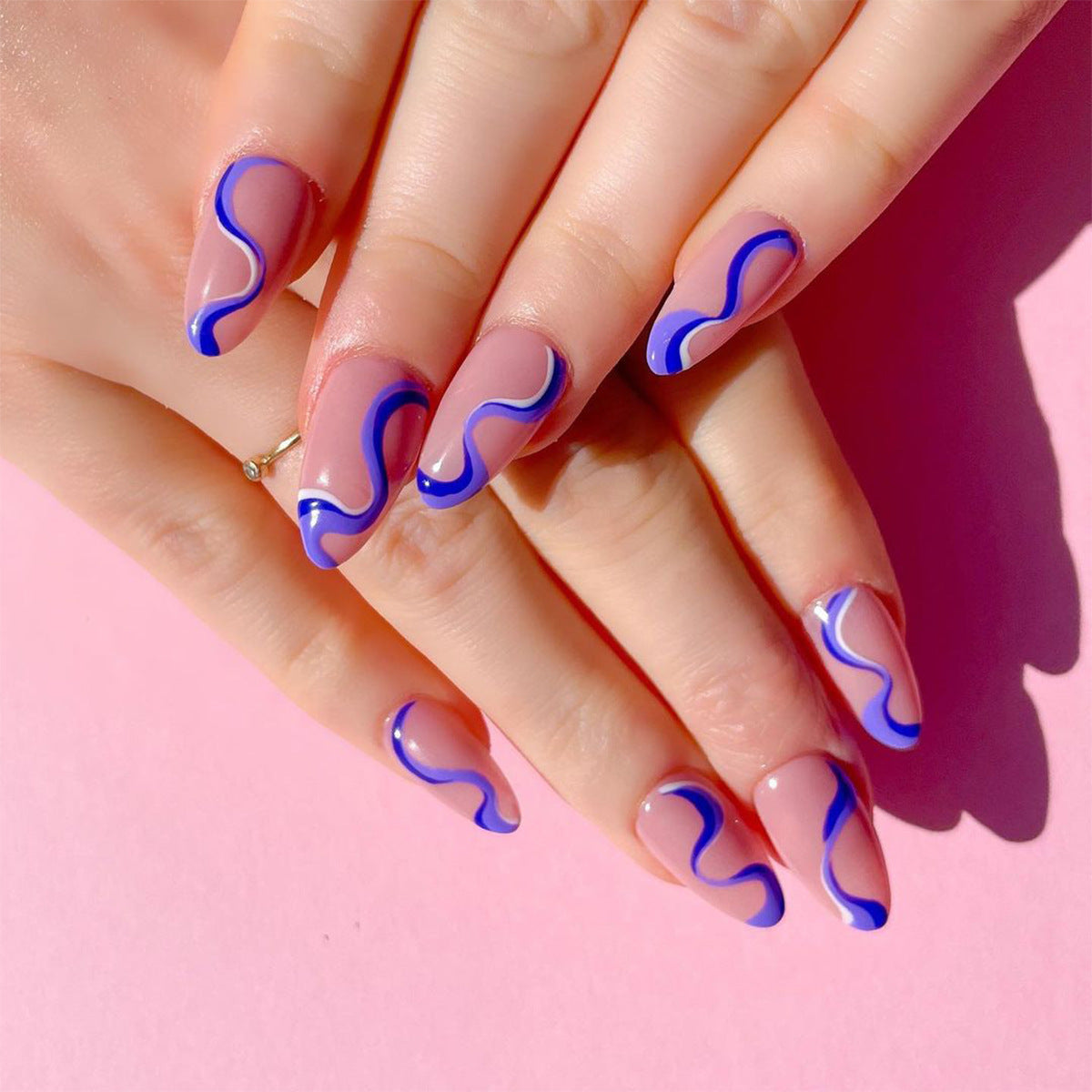 Stunning Glitter Nail Set 10 Pieces