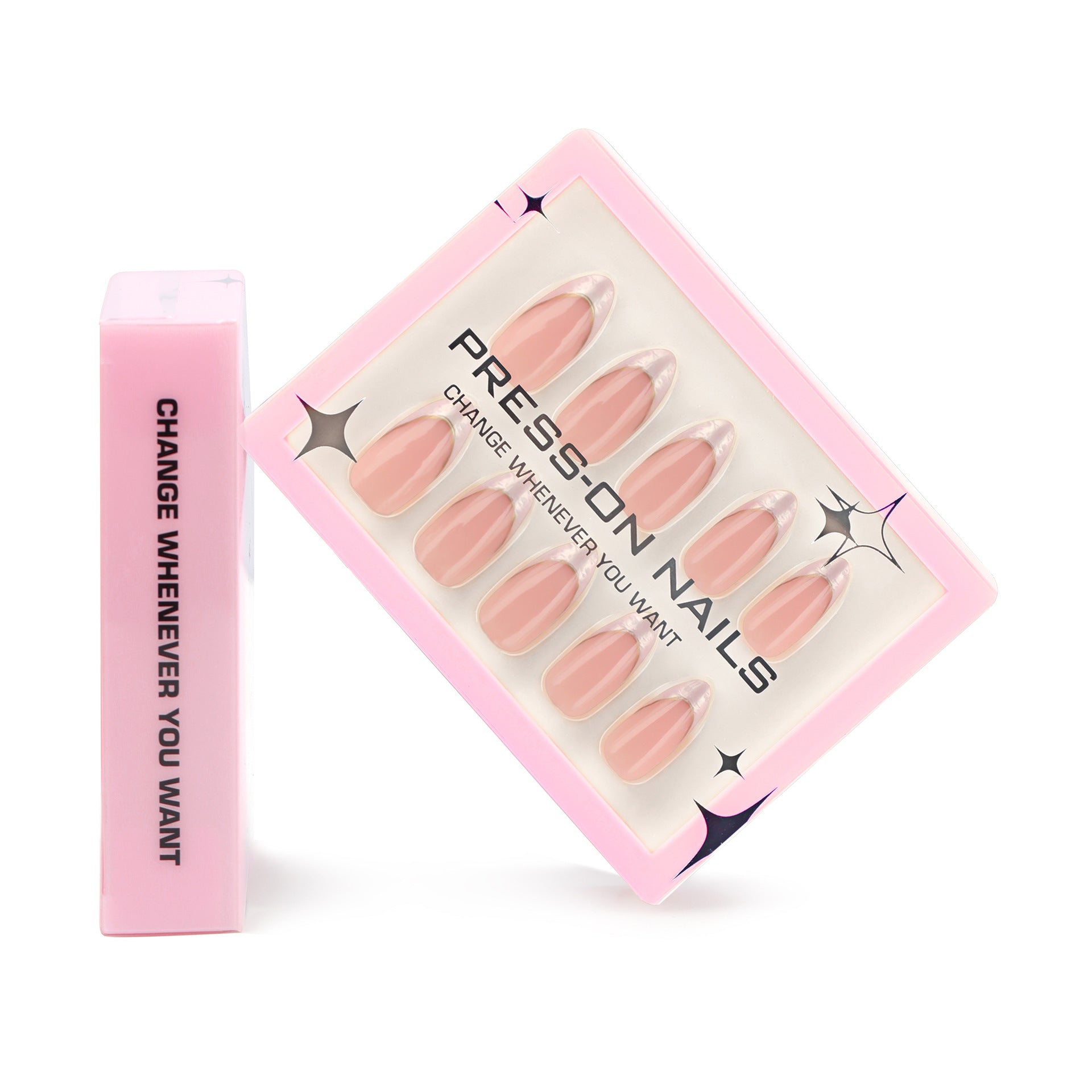 Natural Fake Nails Set 10 Pieces