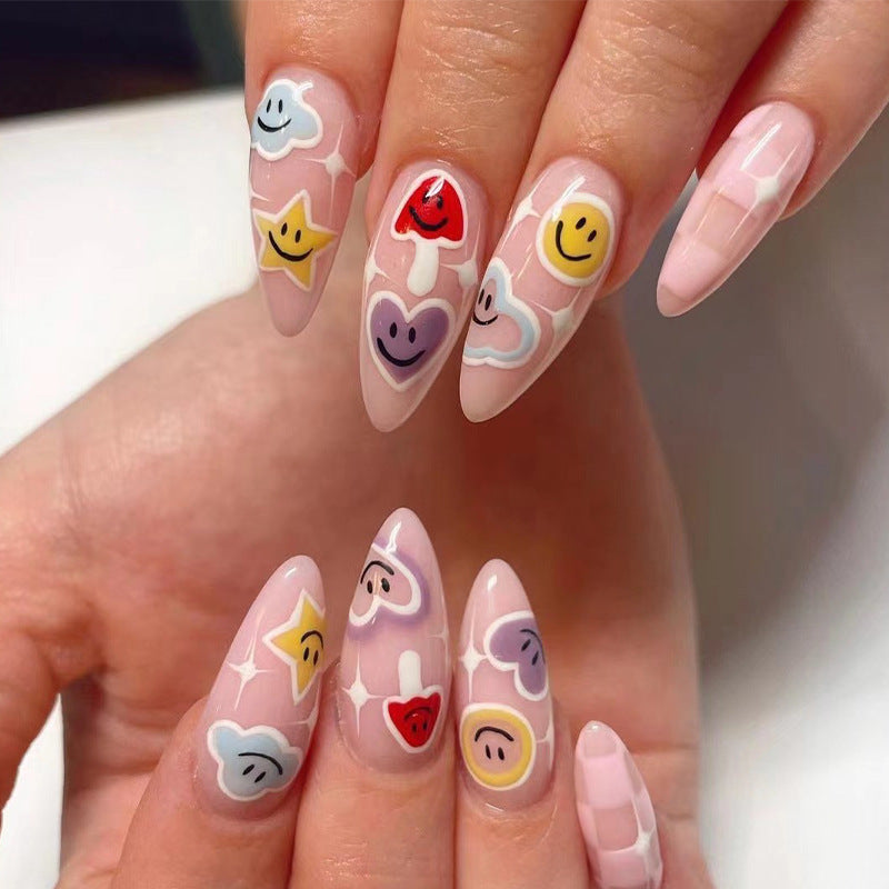 Floral Fake Nails Set 10 Pieces