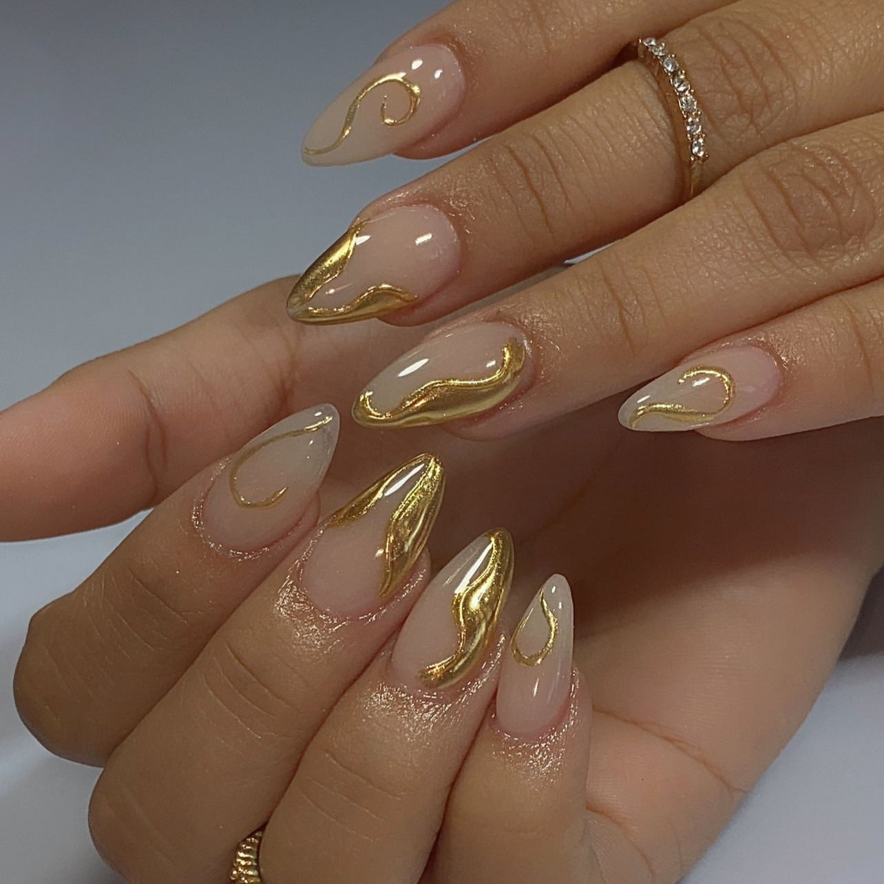 Beautiful Holographic Nail Set 10 Pieces