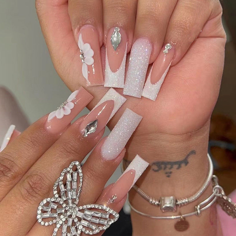 Marble Fake Nails Set 10 Pieces
