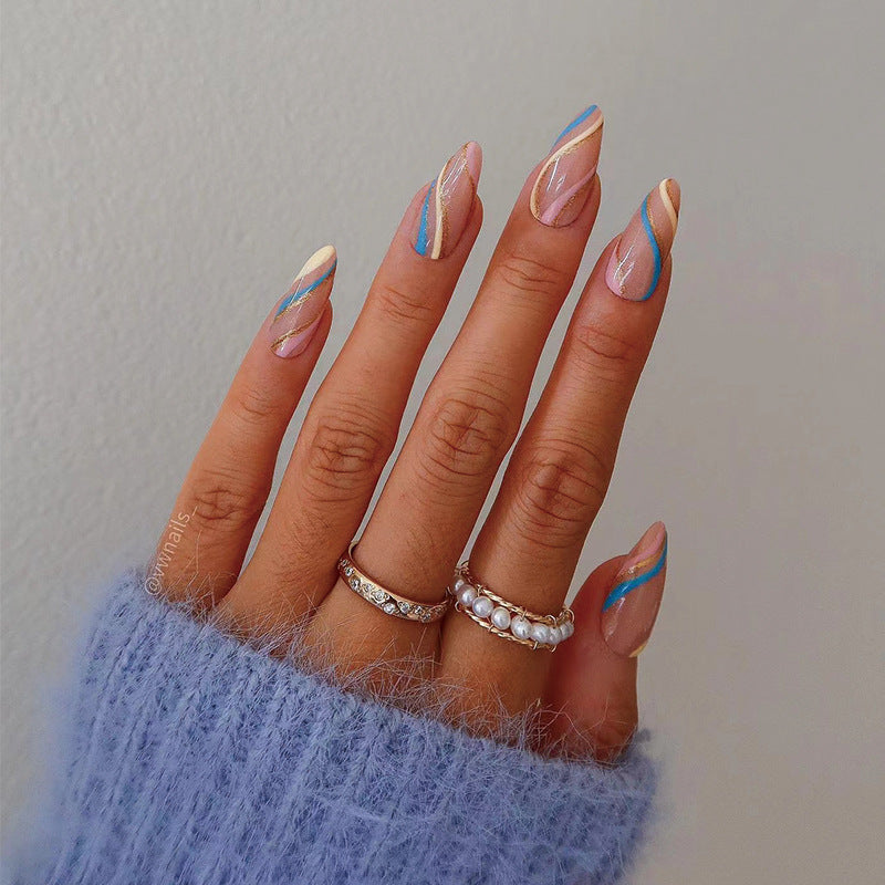 Summer Fake Nails Set 10 Pieces