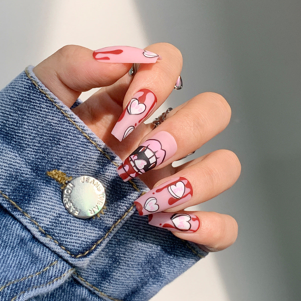 Vintage Fake Nails Set 10 Pieces
