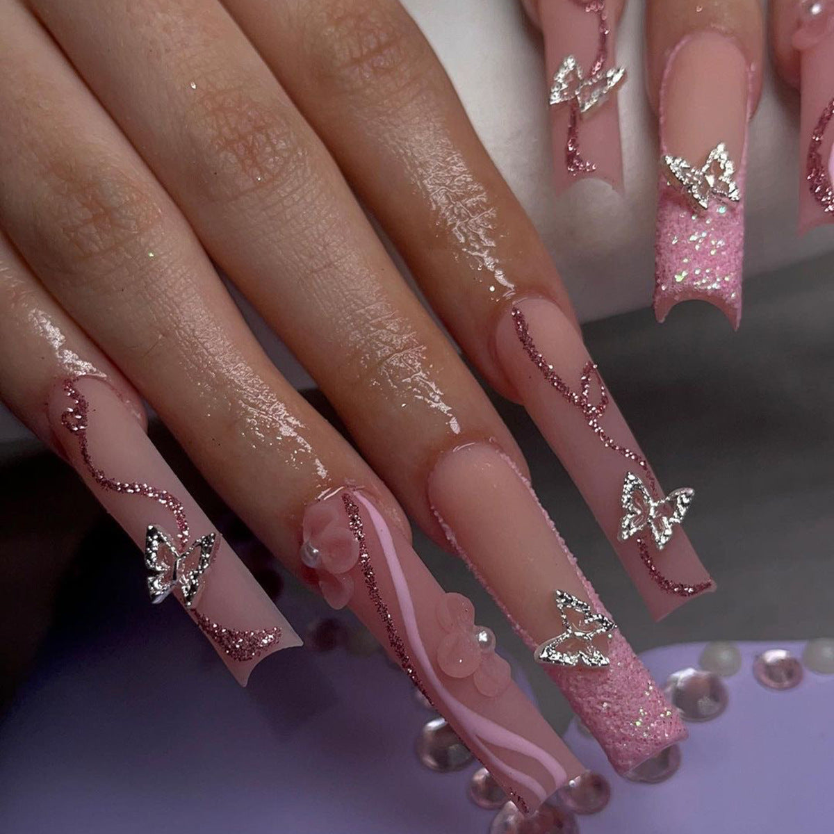 Natural Press-On Nails 10 Pieces