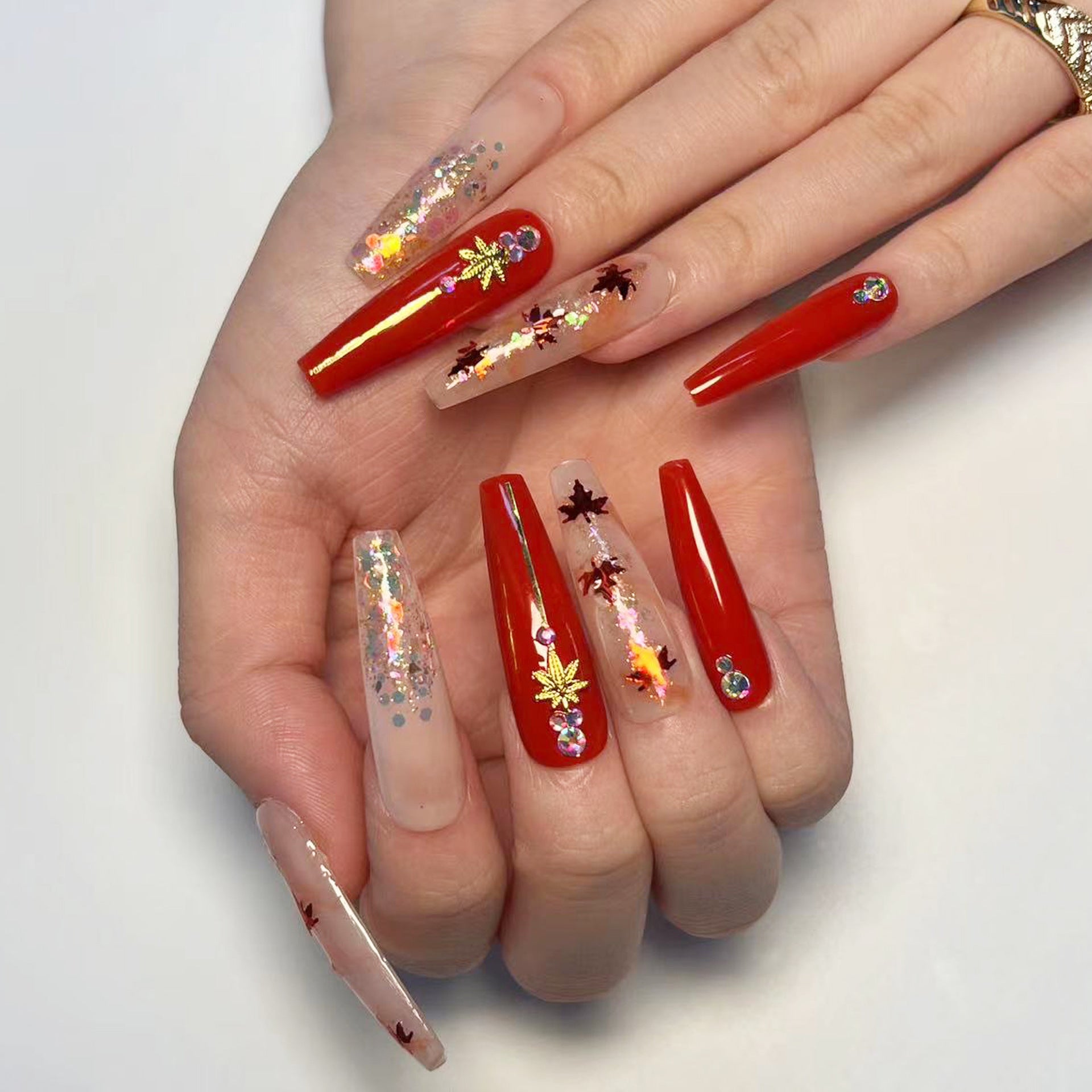 Spring Fake Nails Set 10 Pieces