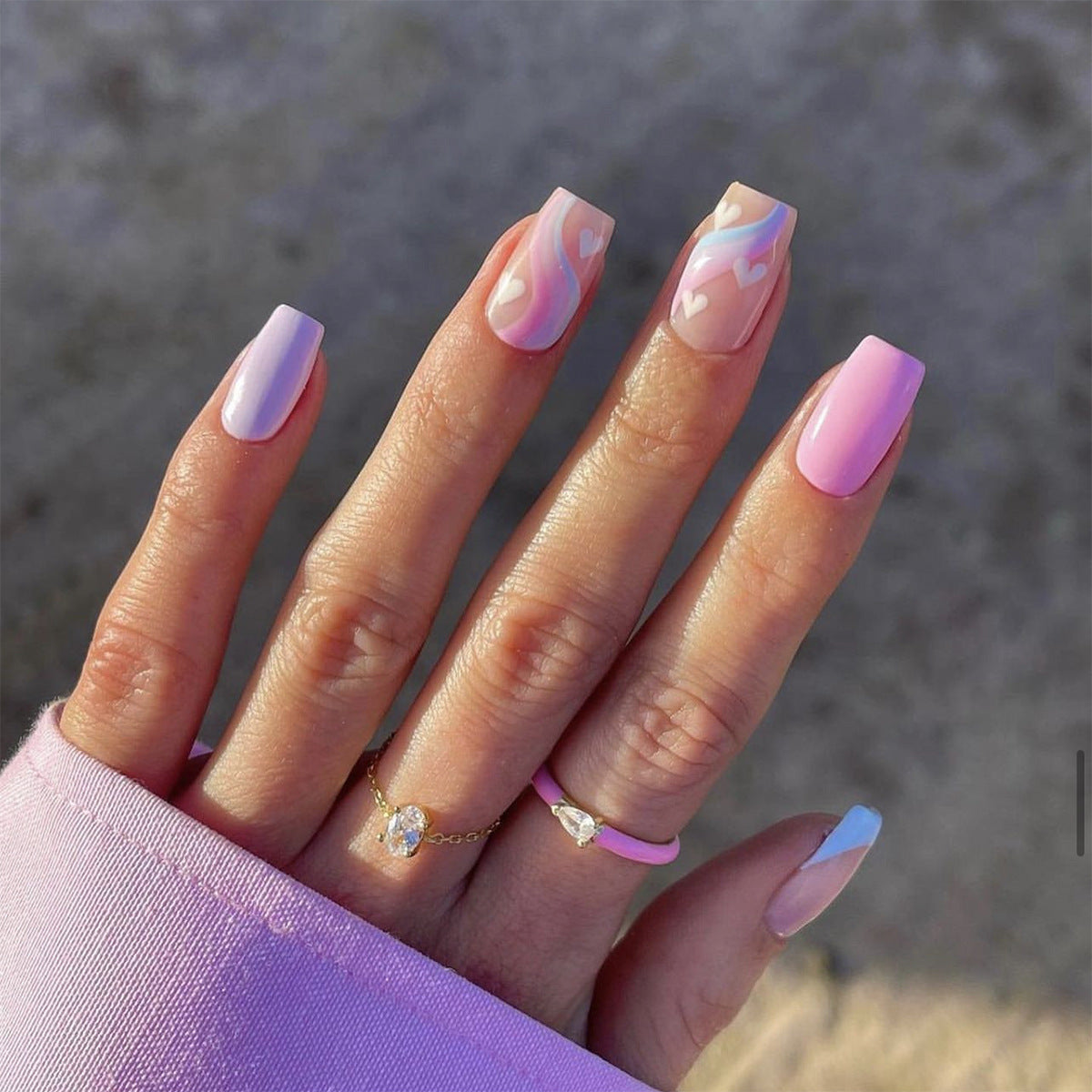 Beautiful Winter Nail Set 10 Pieces