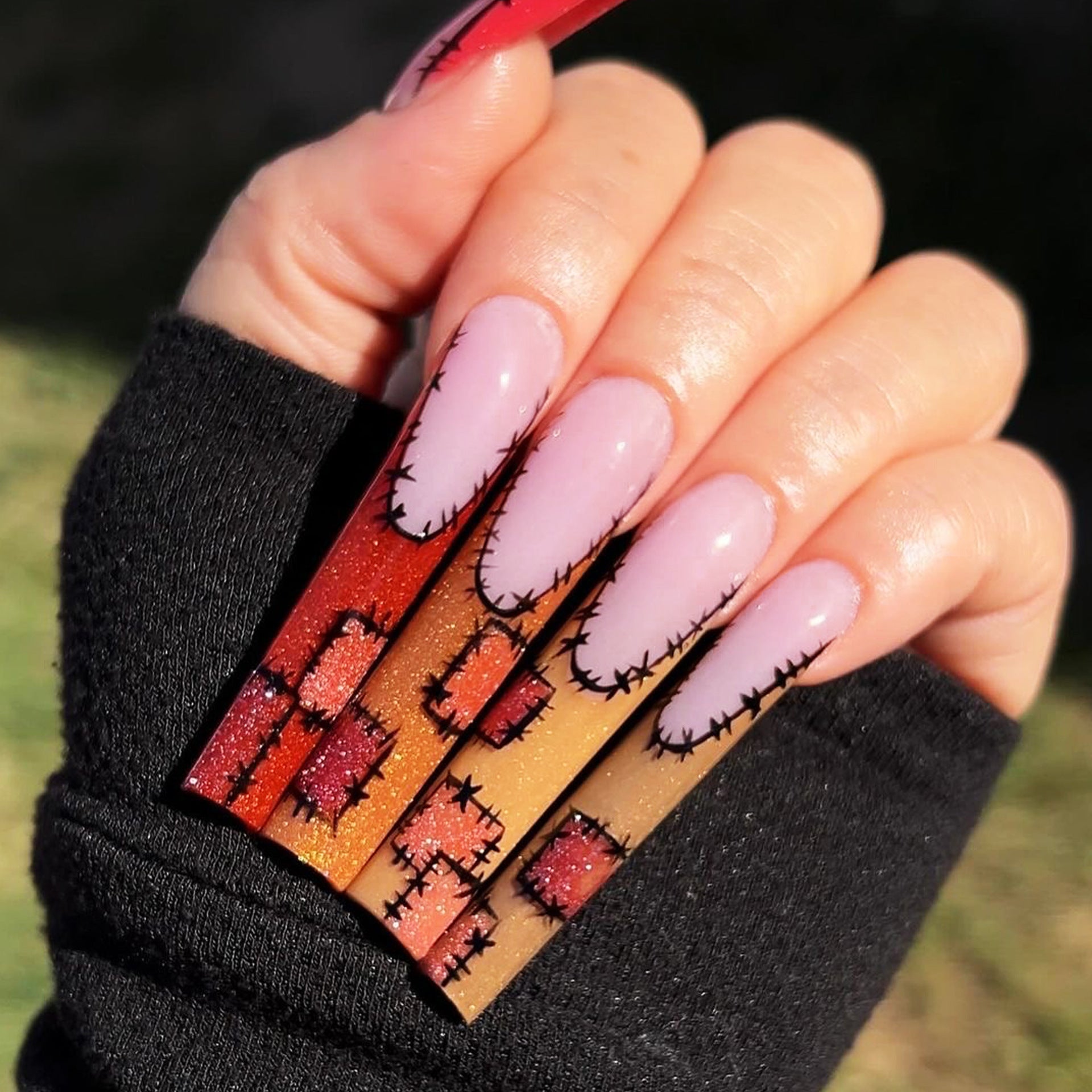 Ombre Designer Nail Set 10 Pieces