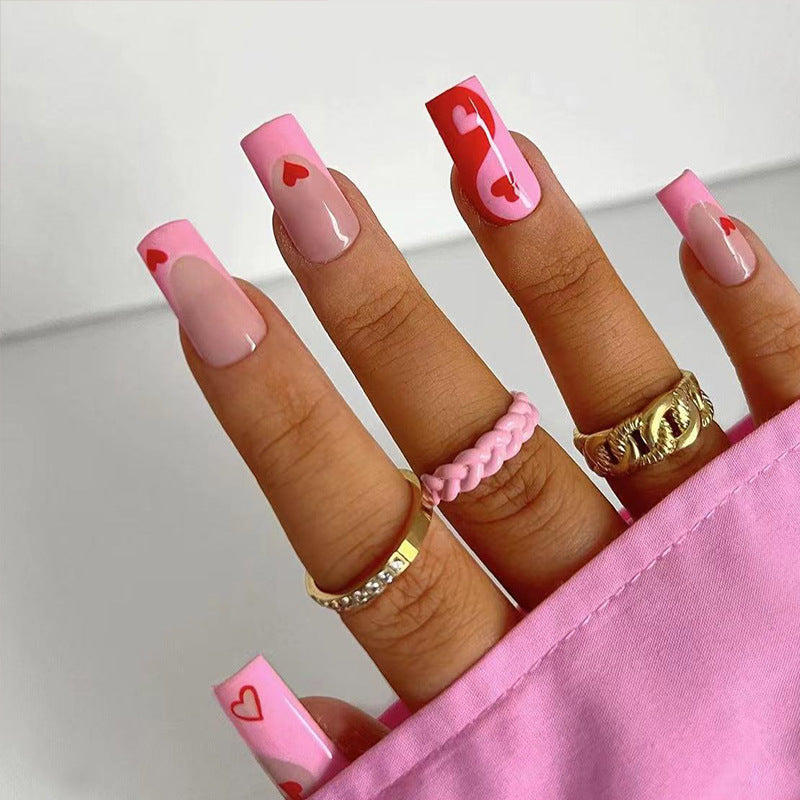 Beautiful Valentine Nail Set 10 Pieces