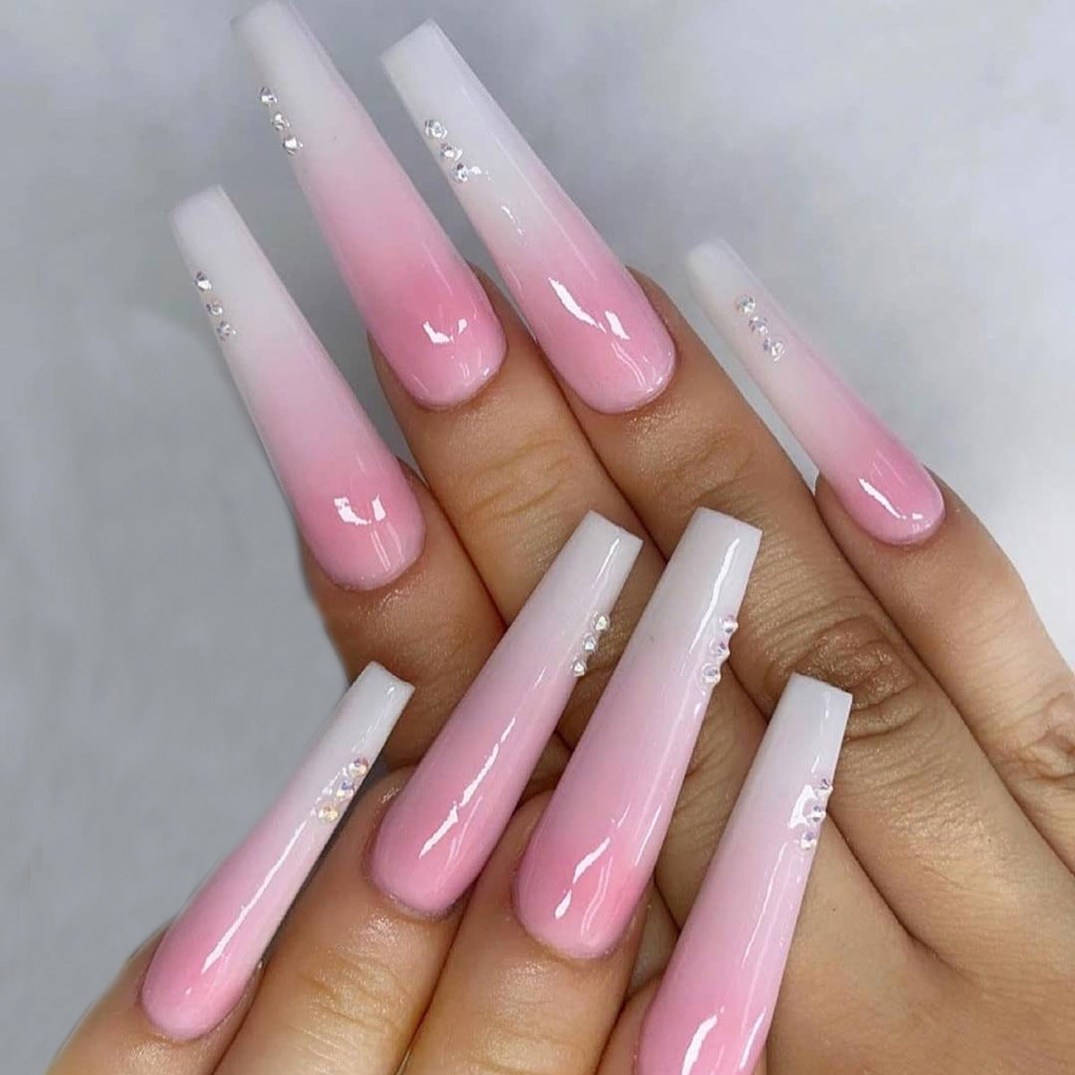 Crystal Press-On Nails 10 Pieces