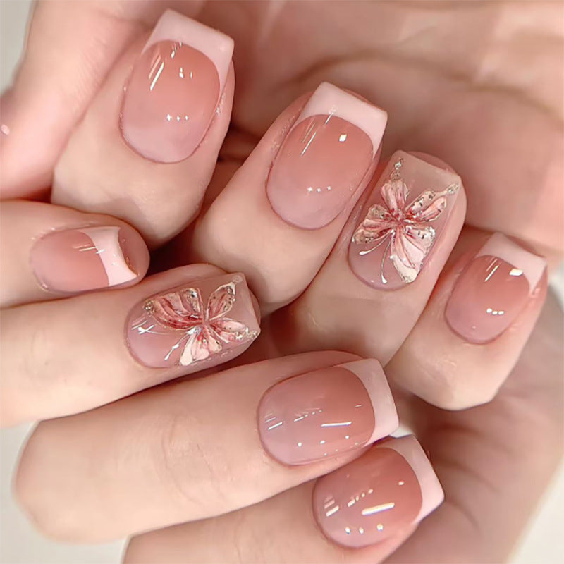 Winter Fake Nails Set 10 Pieces