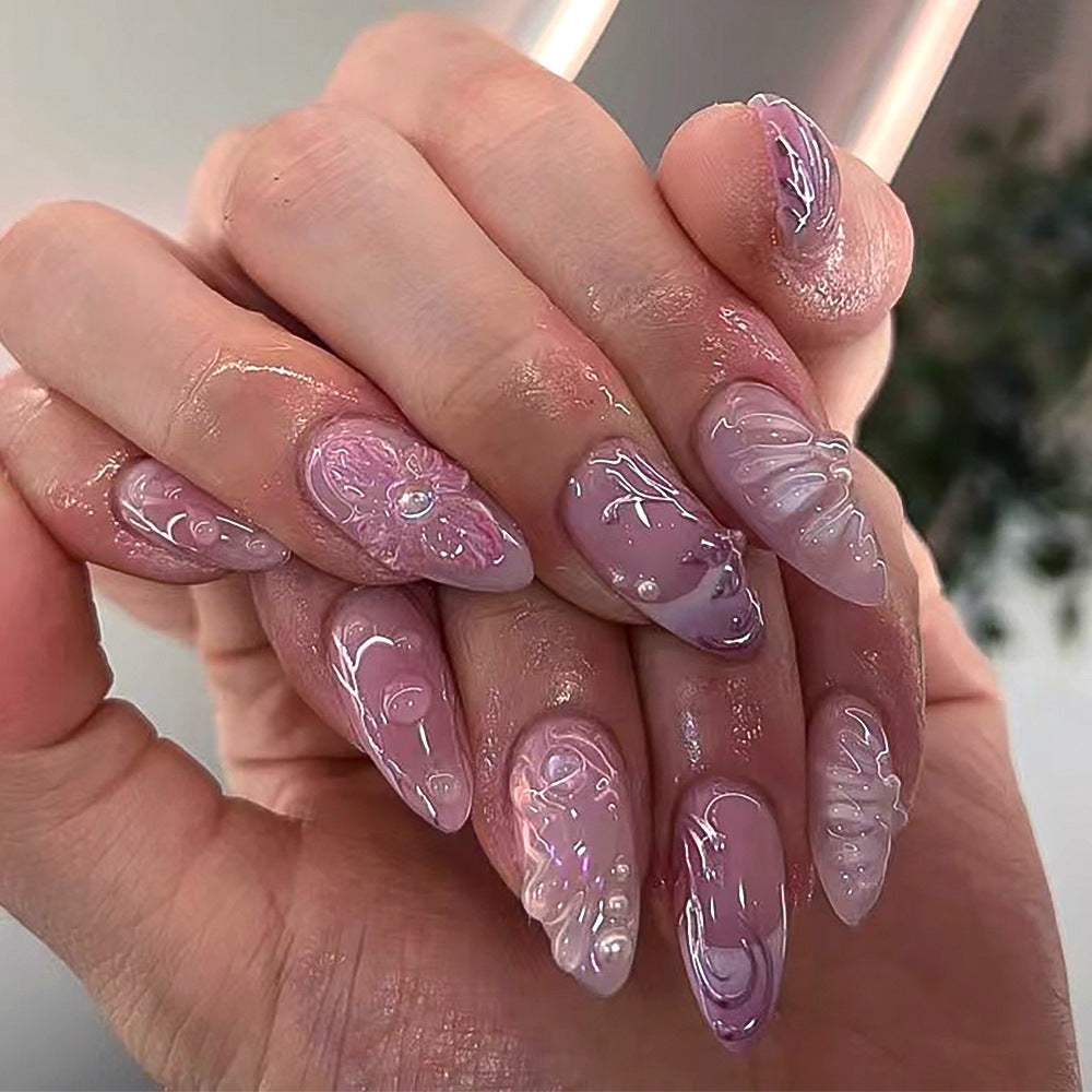 Holographic Designer Nail Set 10 Pieces