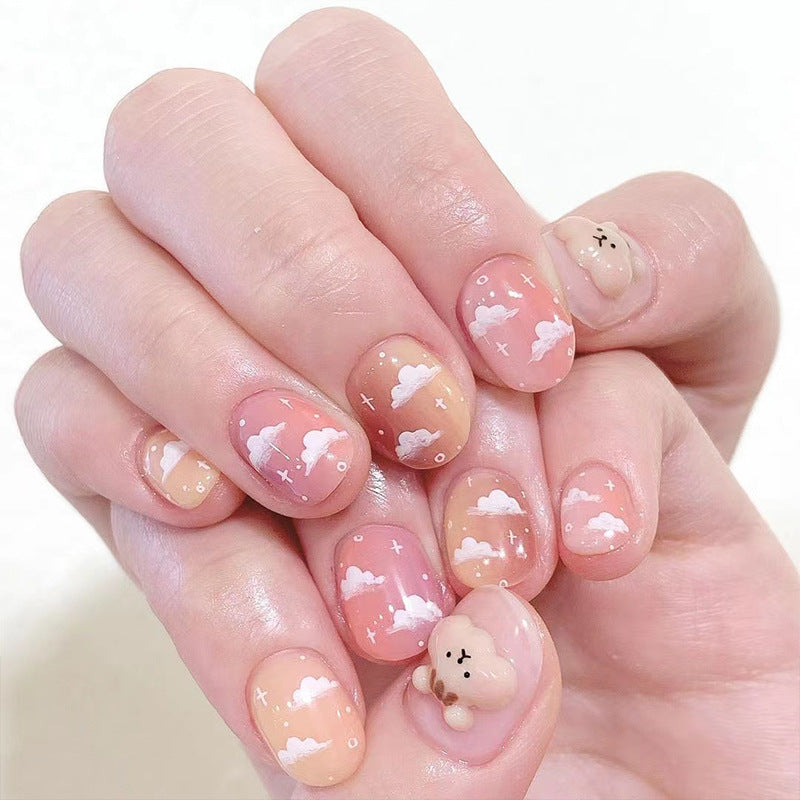 Summer Fake Nails Set 10 Pieces
