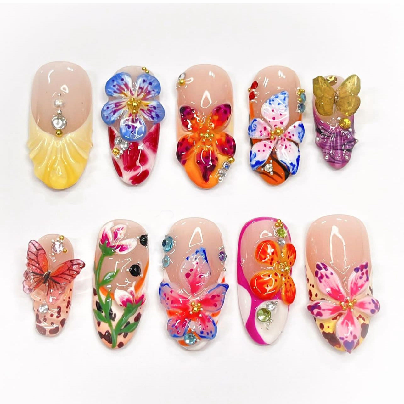 Gothic Fake Nails Set 10 Pieces