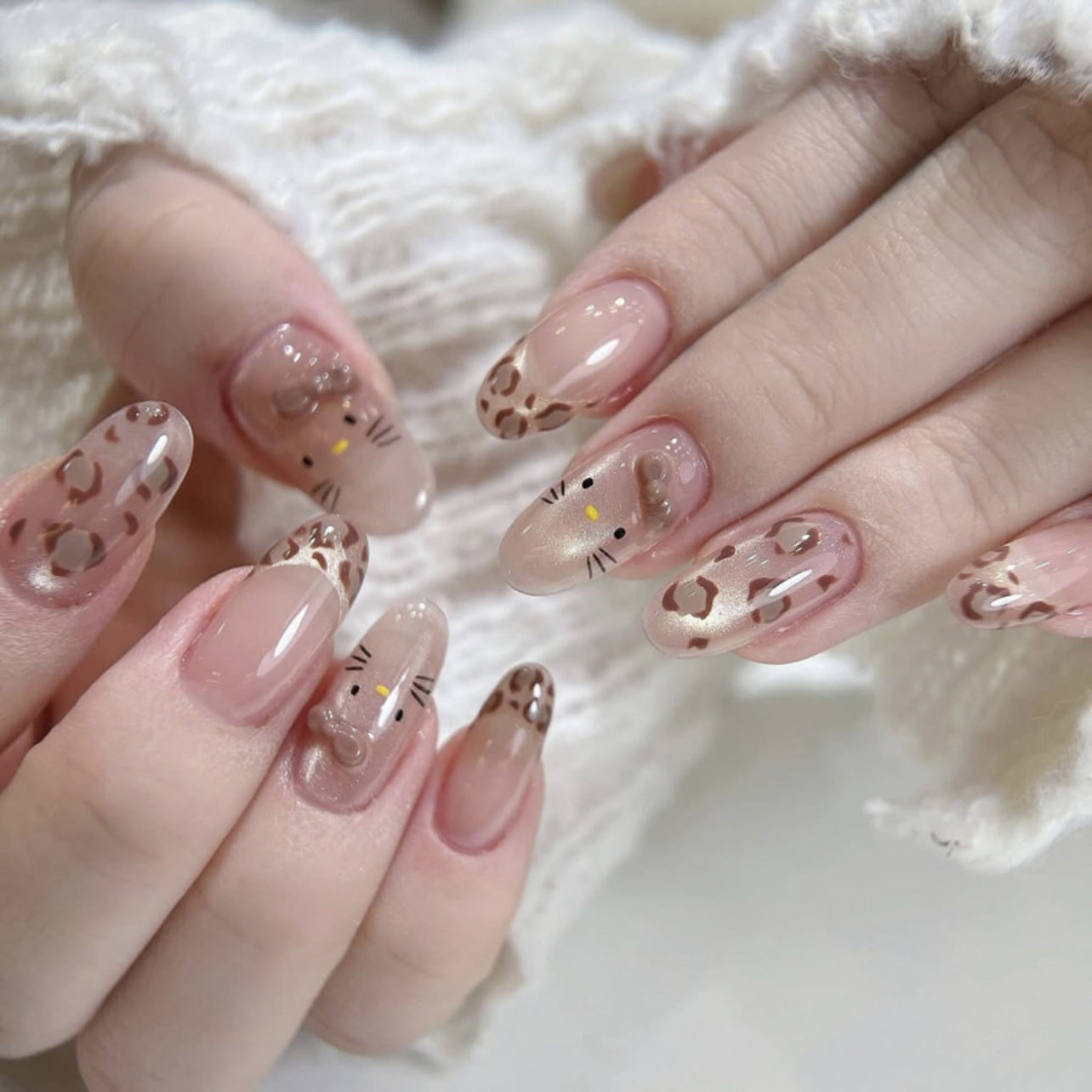 French Designer Nail Set 10 Pieces