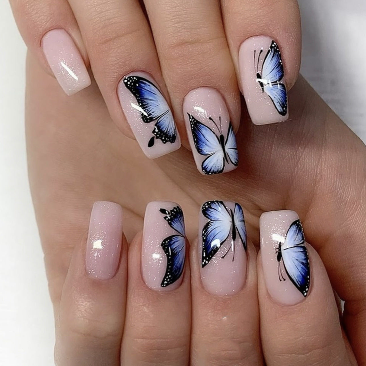 Glitter Press-On Nails 10 Pieces