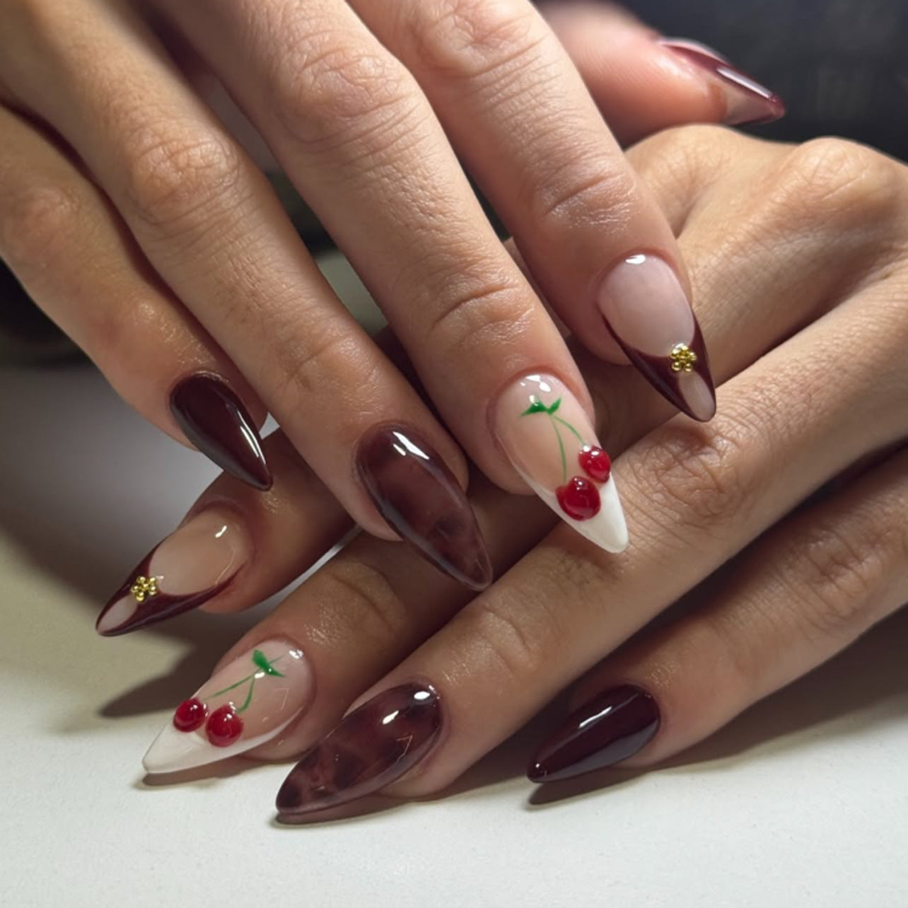 Natural Press-On Nails 10 Pieces