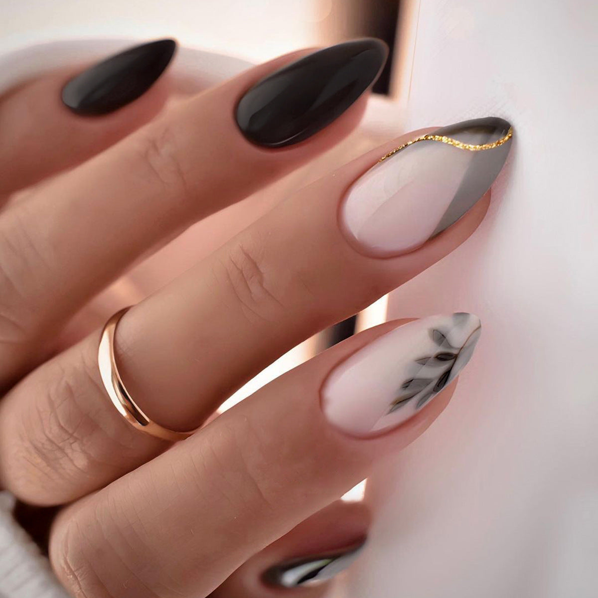 Natural Press-On Nails 10 Pieces