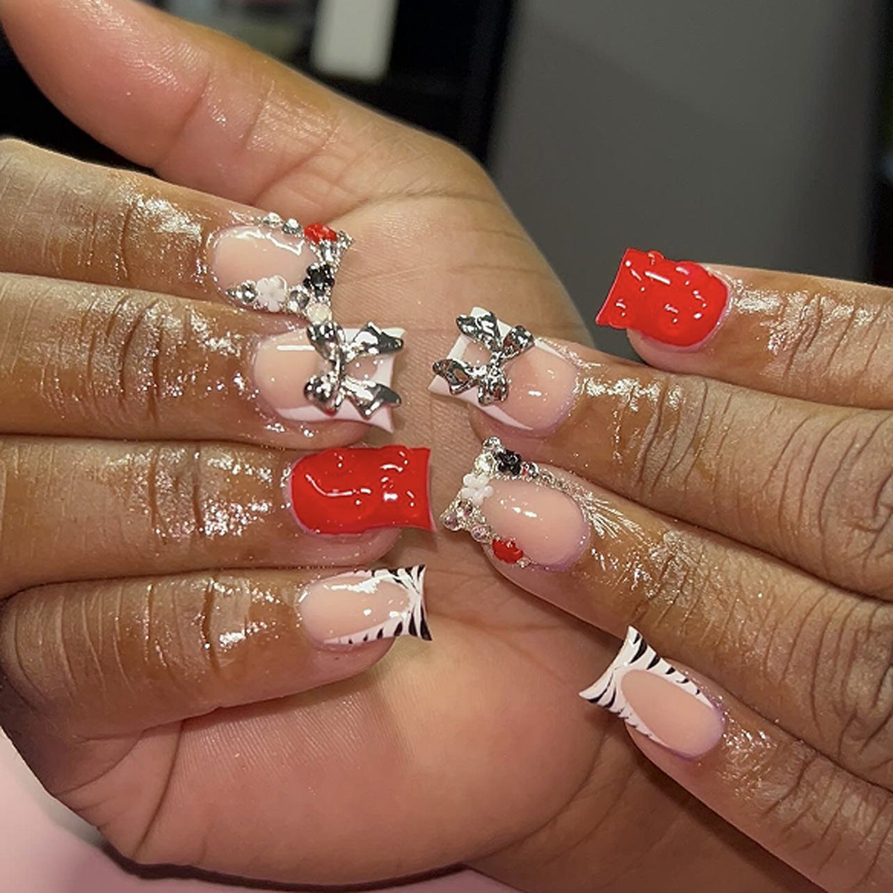 Sparkle Fake Nails Set 10 Pieces