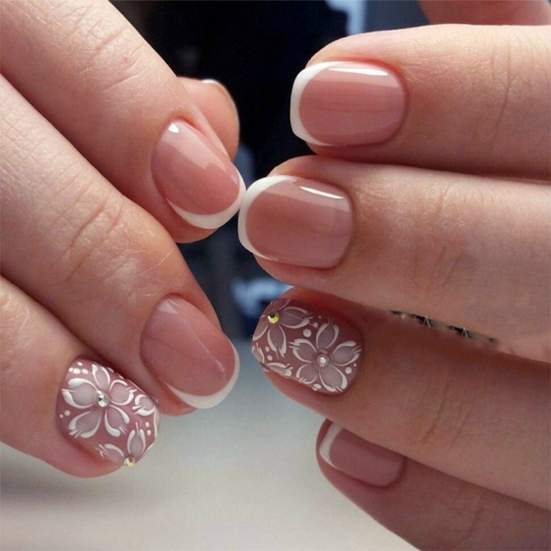 Natural Designer Nail Set 10 Pieces