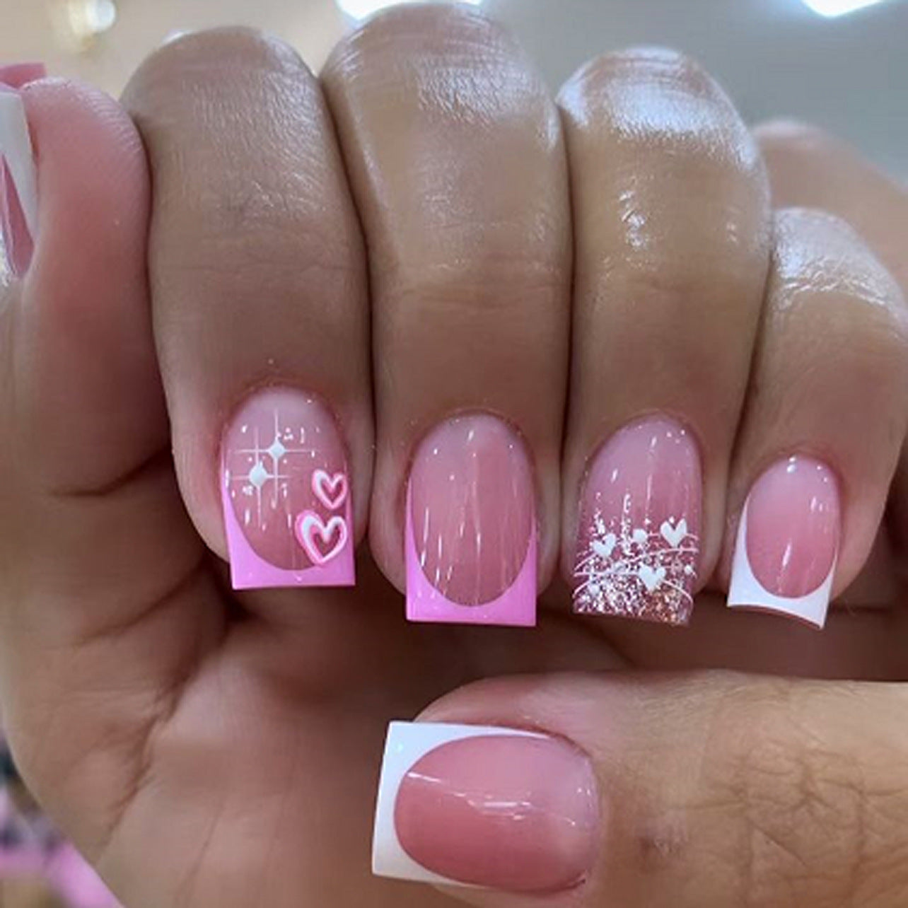 Nude Designer Nail Set 10 Pieces
