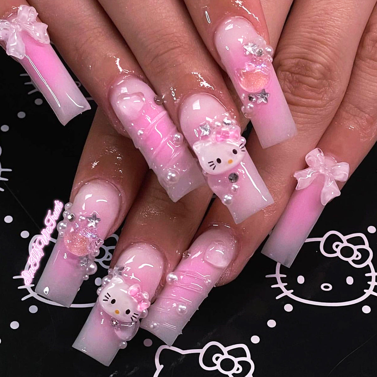 Ombre Fake Nails Set 10 Pieces