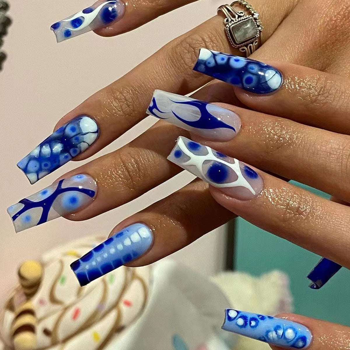 Glossy Nail Set 10 Pieces